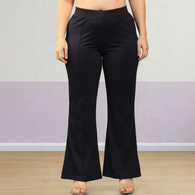Squadfashion Loose Fit Women Black Trousers