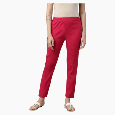 High Glitz Regular Fit Women Pink Trousers