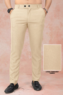 JACKBELLA Regular Fit Men Beige Trousers