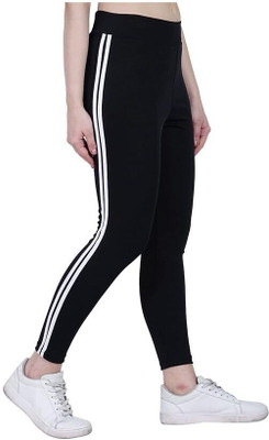 NAVTOLI Regular Fit Women Black, White Trousers