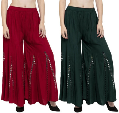 SMASUMM Comfort Fit Women Green Trousers