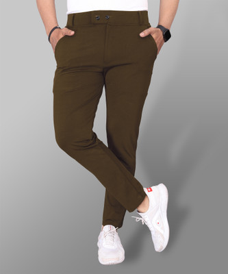 METRONAUT Regular Fit Men Brown Trousers
