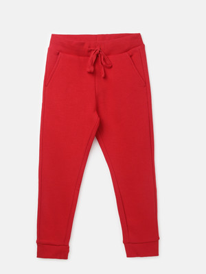 United Colors of Benetton Track Pant For Baby Boys(Red, Pack of 1)