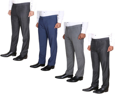 KAVYA Regular Fit Men Multicolor Trousers