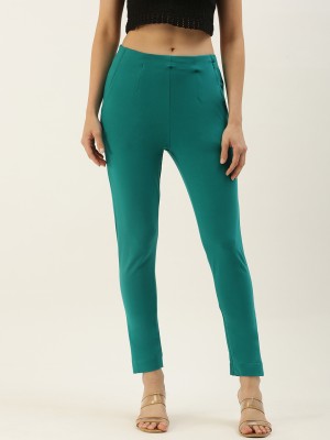 De Moza Regular Fit Women Green Trousers