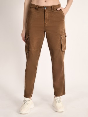 Roadster Regular Fit Women Brown Trousers