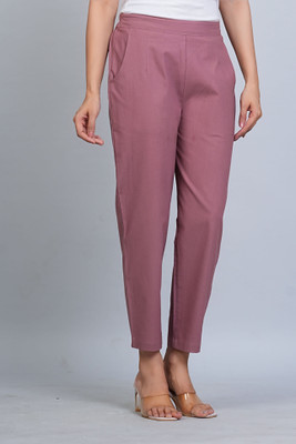 FINESTITCH Regular Fit Women Pink Trousers