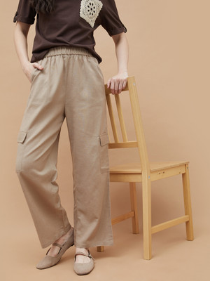 Fame Forever by Lifestyle Regular Fit Women Brown Trousers