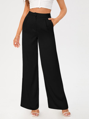 CHALODIA Regular Fit Women Black Trousers