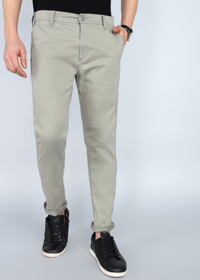 FLYING MACHINE Slim Fit Men Grey Trousers