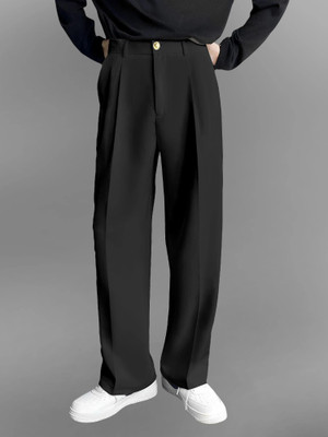 FTX Relaxed, Loose Fit Men Black Trousers