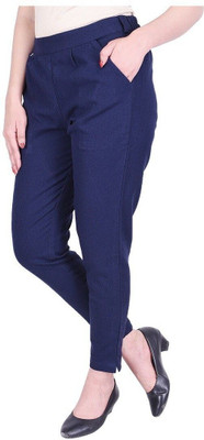 HouseOfCommon Comfort Fit Women Dark Blue Trousers