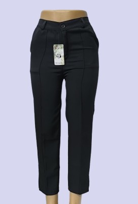 Rseberry Fashion Regular Fit Women Black Trousers