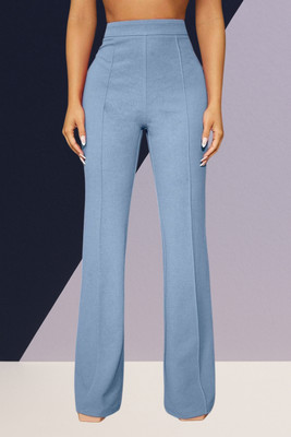 AKOTTY Comfort Fit, Regular Fit Women Light Blue Trousers