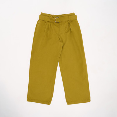Pantaloons Junior Flared Girls Yellow Trousers