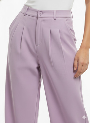 High-Buy Loose Fit Women Purple Trousers