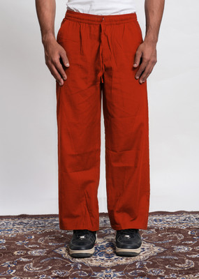 COTLUB Comfort Fit Men Brown Trousers