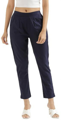 ZIBHI Regular Fit Women Dark Blue Trousers
