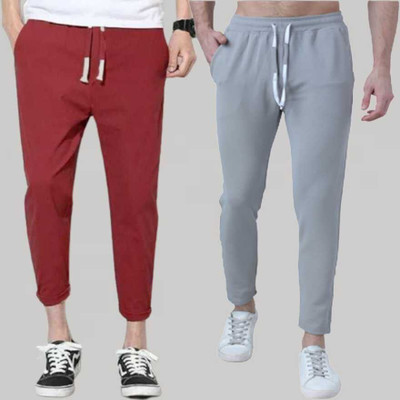 Kashmiri threading Solid Men Brown Track Pants