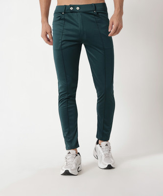 Deniyes Slim Fit Men Green Trousers