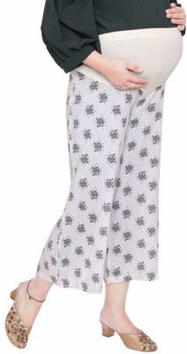 Mama & Bebe Flared Women White Trousers