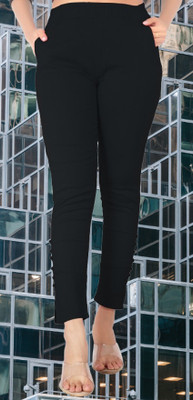 DEEPA ENTERPRISE Slim Fit Women Black Trousers