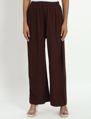 Soft Colors Regular Fit Women Brown Trousers