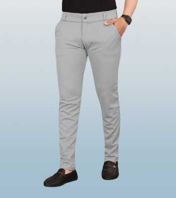 radhe creation Regular Fit Men Grey Trousers