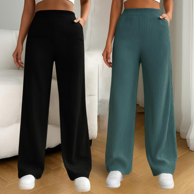Fabflee Comfort Fit Women Multicolor Trousers