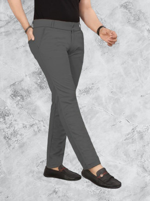 Nortex Regular Fit Men Grey Trousers