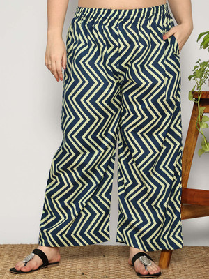 LetsDressUp Regular Fit Women Dark Blue, Yellow Trousers