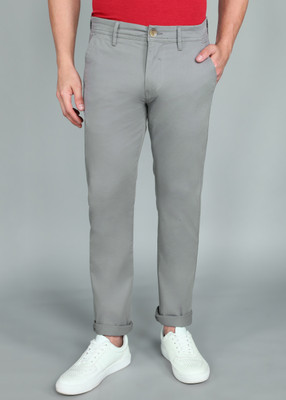 WROGN Slim Fit Men Grey Trousers