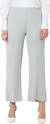 Smarty Pants Flared Women Grey Trousers