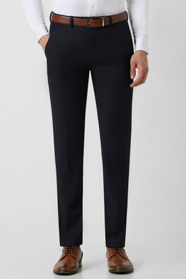 VAN HEUSEN Slim Fit Men Blue Trousers