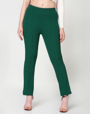 Selvia Regular Fit Women Green Trousers