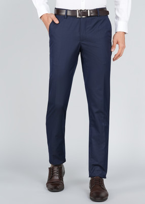 PETER ENGLAND Regular Fit Men Blue Trousers