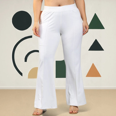 Anitafashion Loose Fit Women White Trousers