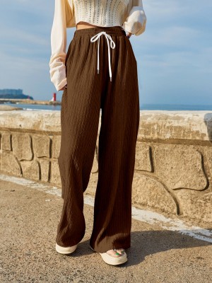 Rajovati Loose Fit Women Brown Trousers