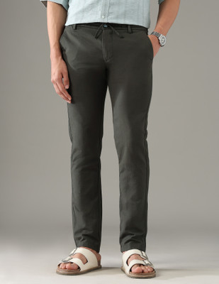 Arrow Sport Slim Fit Men Green Trousers