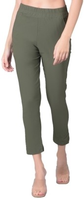 Comfort Lady Regular Fit Women Green Trousers