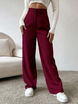 Rajovati Relaxed Women Maroon Trousers