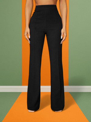 Anitafashion Regular Fit Women Black Trousers