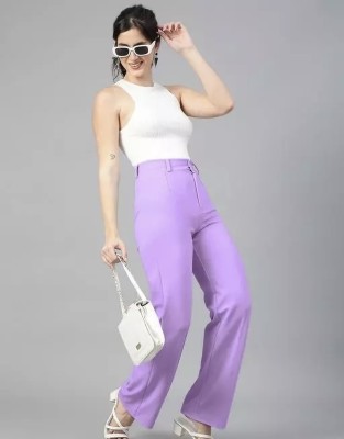 MADANA ENTERPRISE Regular Fit Women Purple Trousers