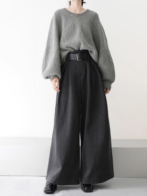 OUTZIDR Regular Fit Women Grey Trousers