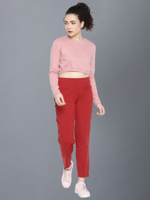 Dollar Missy Regular Fit Women Red Trousers