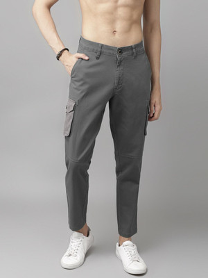 Roadster Regular Fit Men Grey Trousers