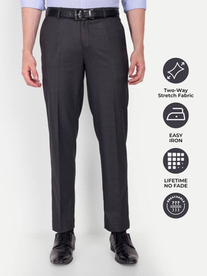 Karl & Smith Regular Fit Men Grey Trousers