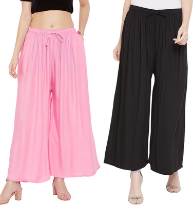 Ramadyers Comfort Fit Women Pink, Black Trousers