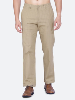 AWACK Regular Fit Men Khaki Trousers