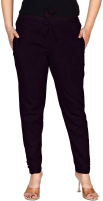 SANIYA TEXTILE Slim Fit Women Black Trousers